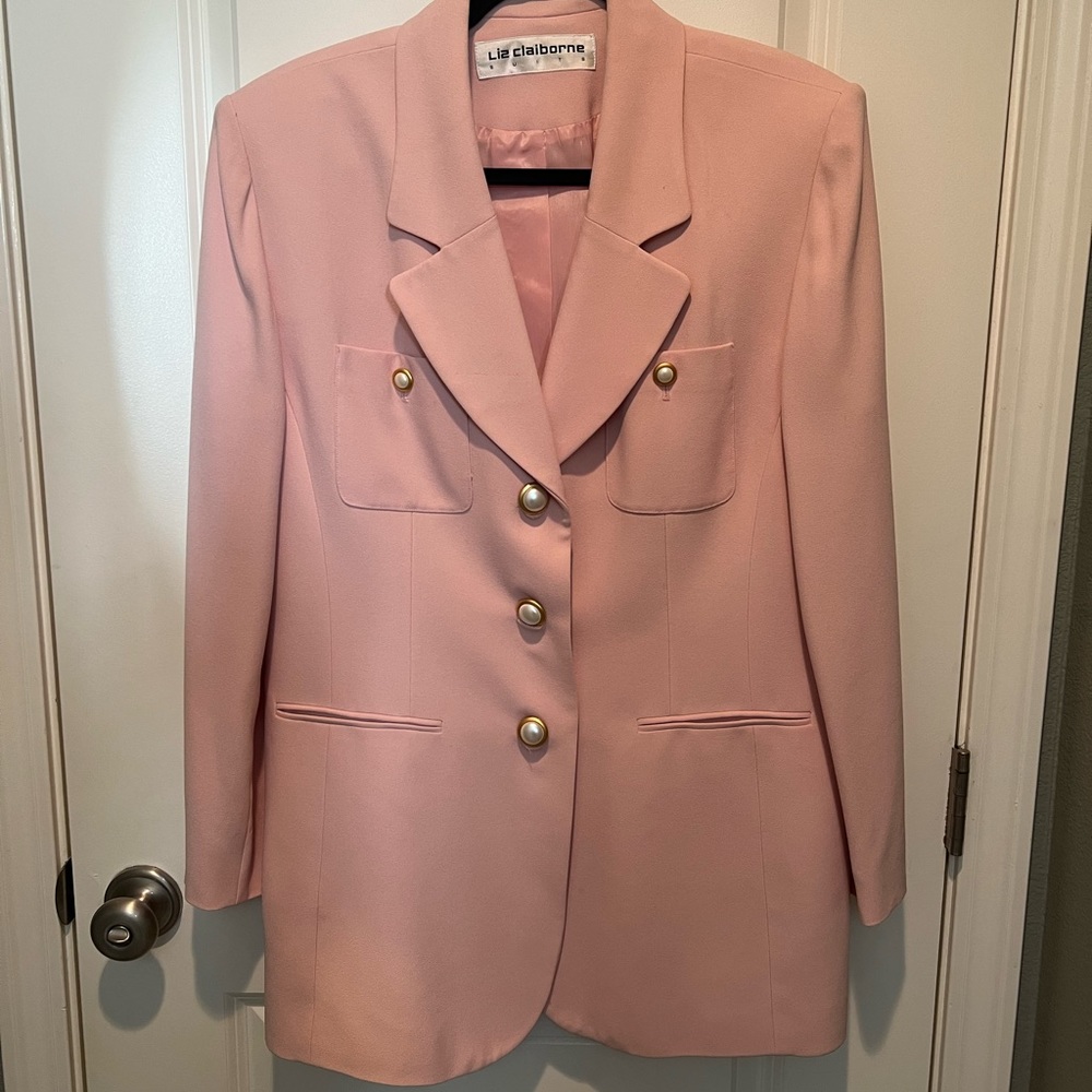 Vintage Liz Claiborne Dusty Pink Blazer